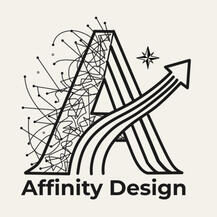 Complex experience architecture diagram representing human-centered service design ecosystems. Features a central hub with a dense network of interconnected lines & nodes, illustrating the intricate systems and data-driven architecture managed by Affinity