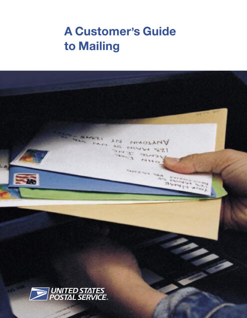 USPS I Making a Federal Manual Useable Cover of 'A Customer's Guide to Mailing' brochure, part of an information architecture project to simplify complex mail services.
